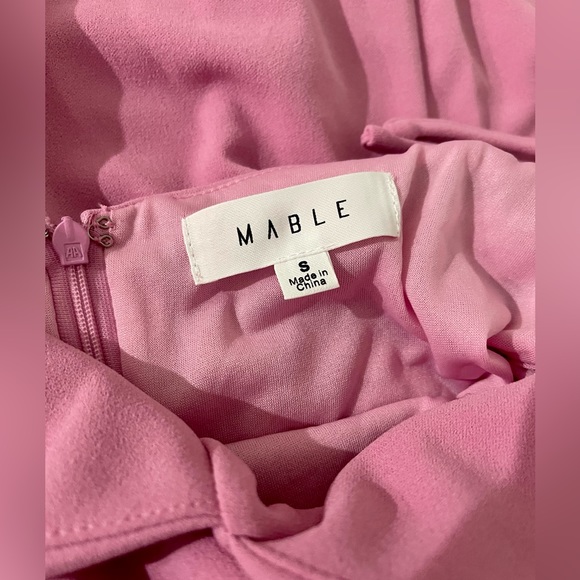 GORGEOUS NWOT Pink Cowl Neck Ruched Dress Sz S Small - Picture 6 of 8